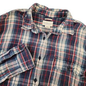 Ralph Lauren Denim & Supply Big Shirt Women's MEDIUM Flannel Plaid Button Down